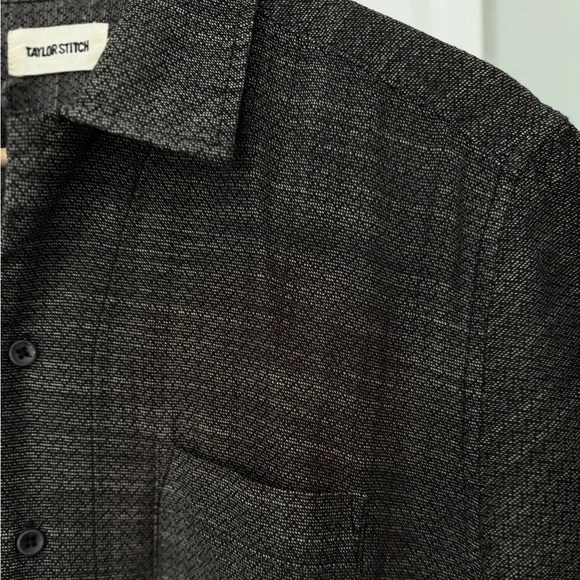 The Hawthorne Taylor Stitch Black Geometric Short Sleeve Shirt - Picture 7 of 10